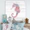 Designart - Pink seahorses Ocean Life - Nautical &#x26; Coastal Premium Canvas Wall Art